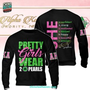 Alpha Kappa Alpha Pretty Girls Wear 2 Pearls Custom Name Special New Unisex 3D T-Shirt