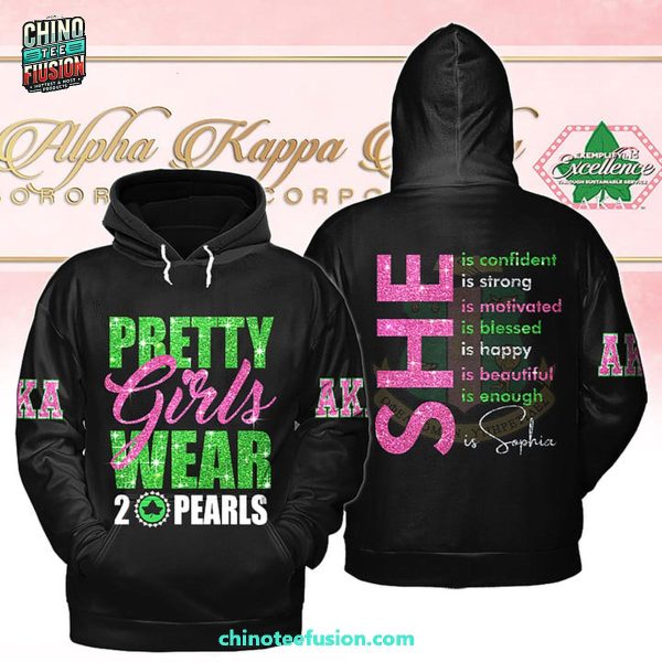 Alpha Kappa Alpha Pretty Girls Wear 2 Pearls Custom Name Special New Unisex 3D T-Shirt