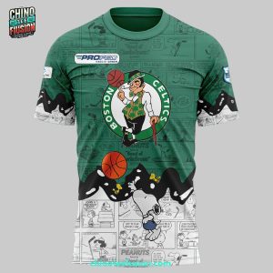 Boston Celtics 75th Anniversary Of Peanuts Night For Fans 3D T-Shirt