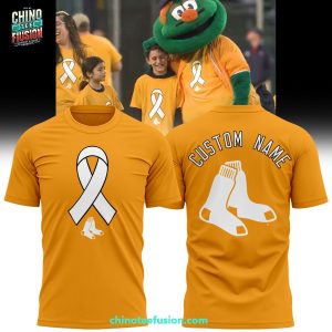 Boston Red Sox x Honoring Childhood Cancer Awareness Month Custom Name 3D T-Shirt