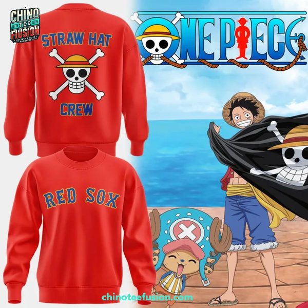 Boston Red Sox x One Piece Straw Hat Crew For Fans 2025 3D T-Shirt