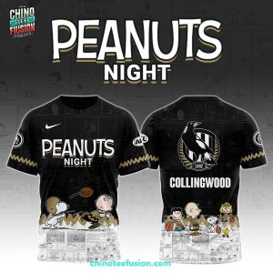 Collingwood Magpies x Snoopy 75th Anniversary of Peanuts For Fans 3D T-Shirt