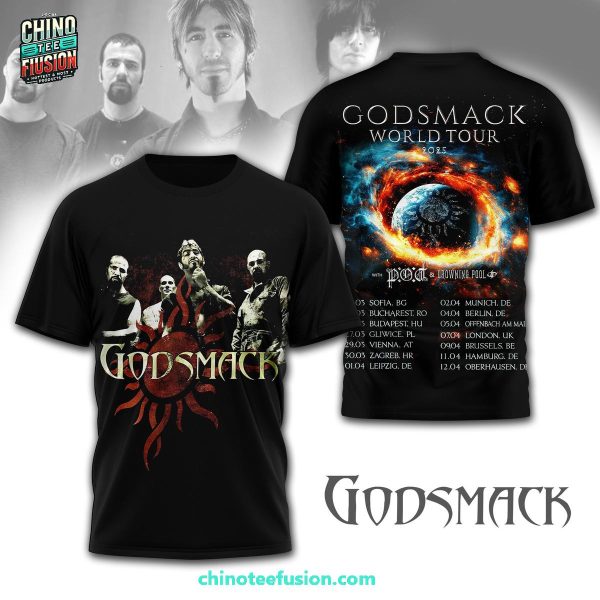 Godsmack Band World Tour 2025 For Fans 3D T-Shirt