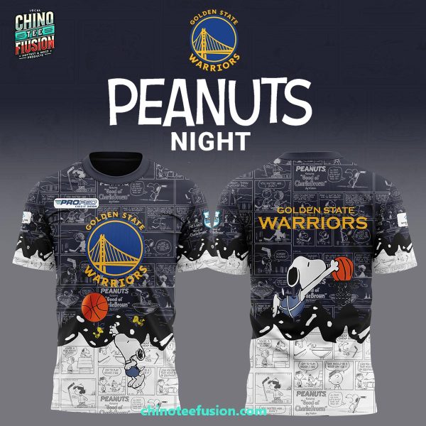 Golden State Warriors 75th Anniversary Of Peanuts Night For Fans 3D T-Shirt