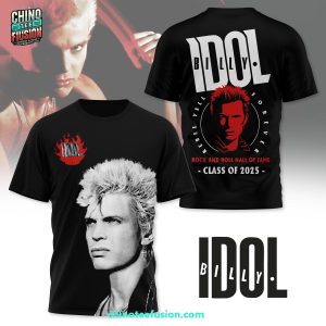 Idol Billy Rock And Roll Hall Of Fame Class Of 2025 3D T-Shirt