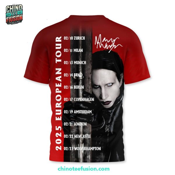 Marilyn Manson 2025 European Tour For Fans Special New 3D T-Shirt