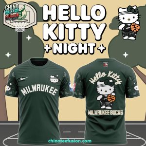 Milwaukee Bucks x Hello Kitty Night 2025 For Fans 3D T-Shirt