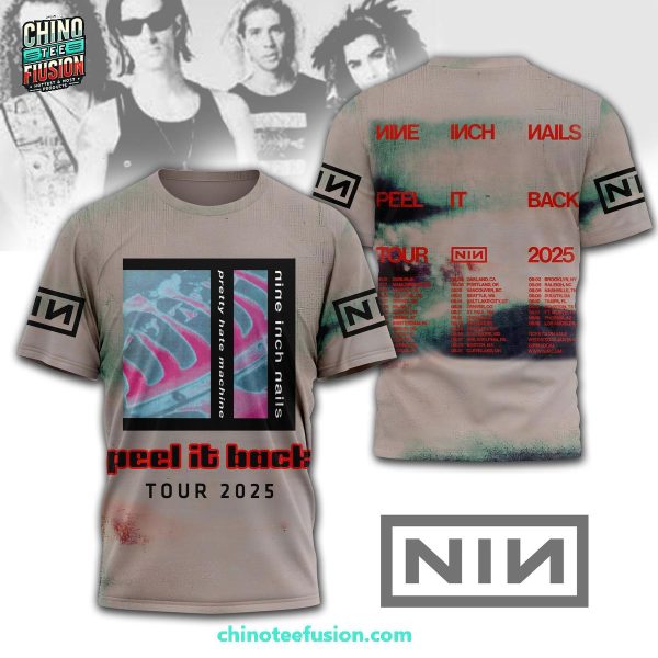 Nine Inch Nails Band Peel It Back Tour 2025 3D T-Shirt