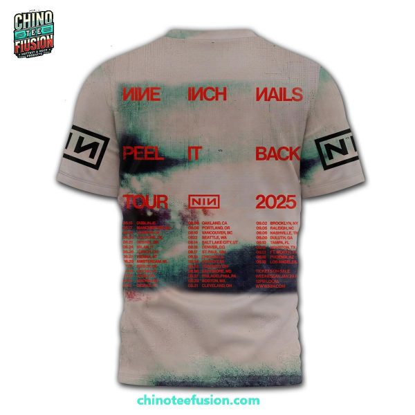 Nine Inch Nails Band Peel It Back Tour 2025 3D T-Shirt