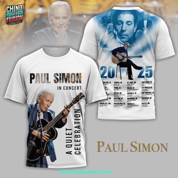 Paul Simon In Concert A Quiet Celebration 2025 3D T-Shirt