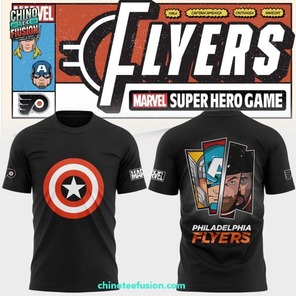 Philadelphia Flyers x Marvel Super Hero Game 2025 Special New Unisex T-Shirt