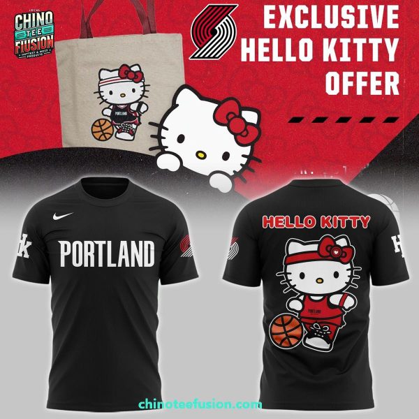 Portland Trail Blazers x Exclusive Hello Kitty Offer 3D T-Shirt