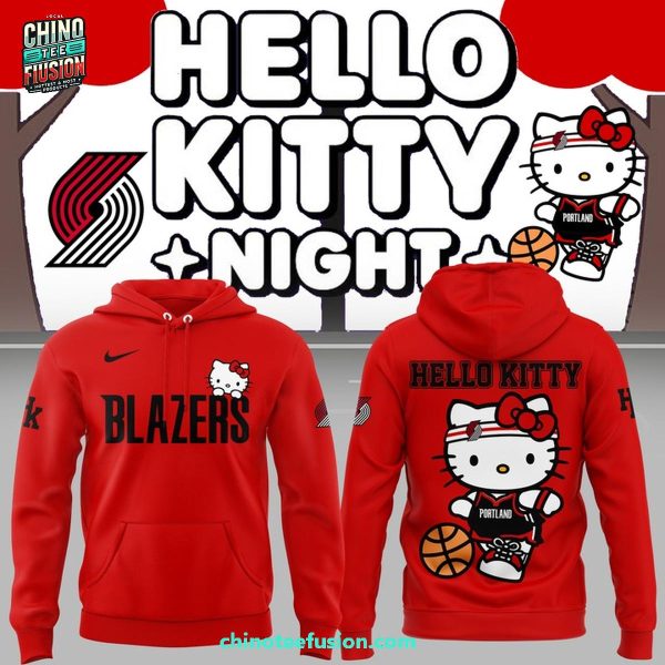 Portland Trail Blazers x Hello Kitty Red For Fans 3D T-Shirt