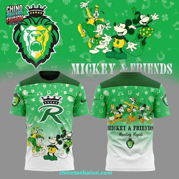 Reading Royals x Mickey & Friends Night Green For Fans 3D T-Shirt