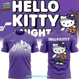 Utah Jazz x Hello Kitty Night For Fans 2025 Special New 3D T-Shirt