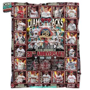 Arizona Diamondbacks 28th Anniversary 1998-2026 Fleece Blanket