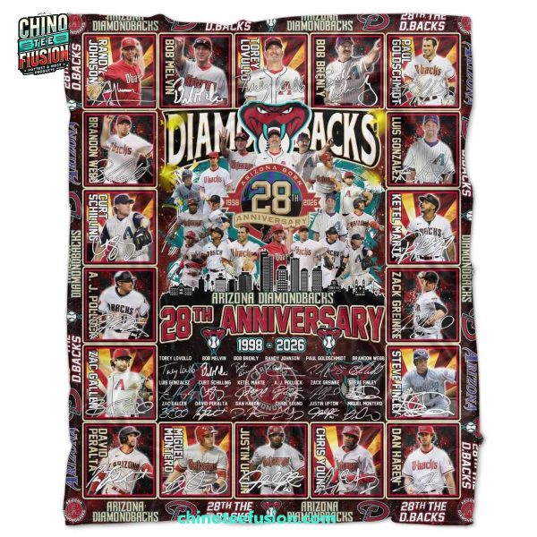 Arizona Diamondbacks 28th Anniversary 1998-2026 Fleece Blanket