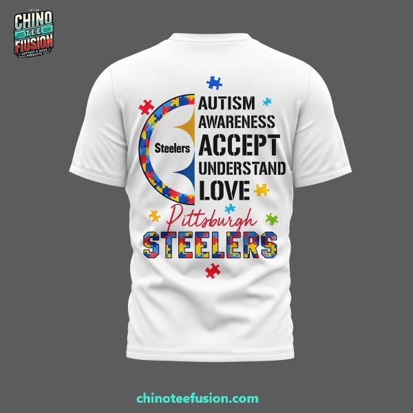 Autism Awareness Accept Understand Love Pittsburgh Steelers 3D T-Shirt