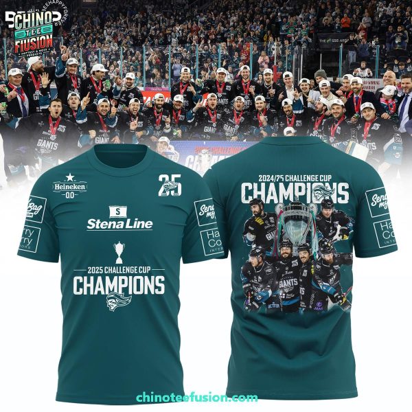 Belfast Giants 2024-2025 Challenge Cup Champions 3D T-Shirt