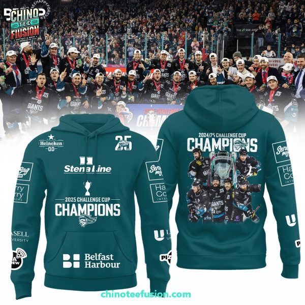 Belfast Giants 2024-2025 Challenge Cup Champions 3D T-Shirt