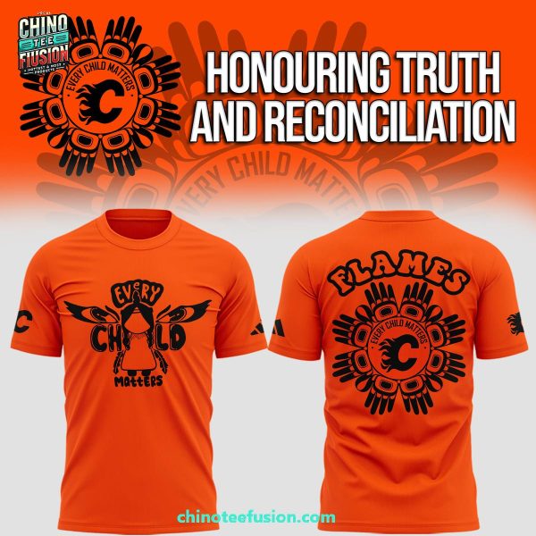 Calgary Flames X Honouring Truth and Reconciliation 2025 3D T-Shirt