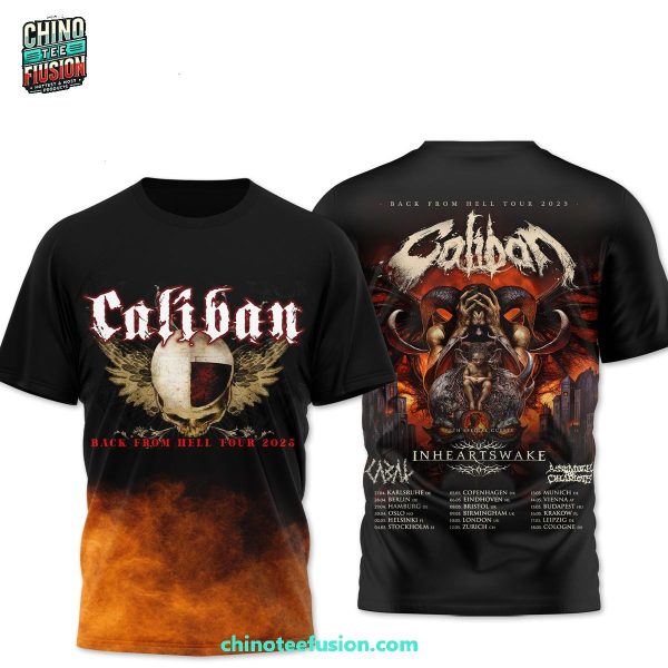 Caliban Band Back From Hell Tour 2025 3D T-Shirt