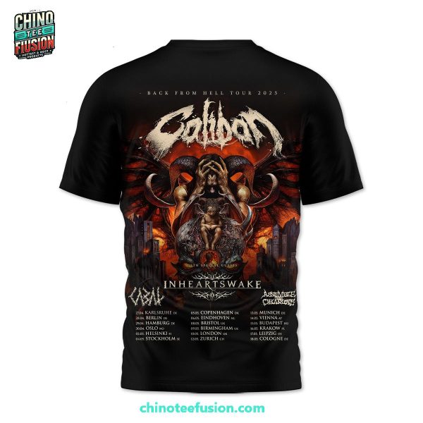 Caliban Band Back From Hell Tour 2025 3D T-Shirt