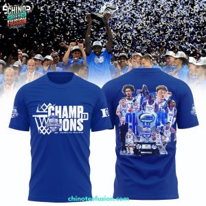 Duke Blue Devils 2025 ACC Men’s Basketball Conference Tournament Champions 3D T-Shirt