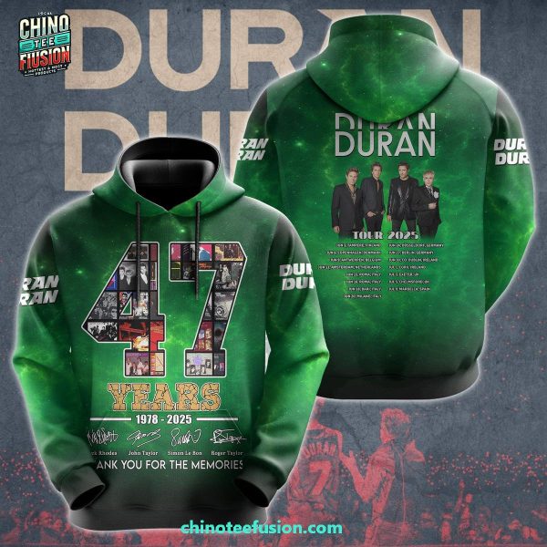 Duran 47 Yearrs 1978-2025 Thank You For The Memories 3D T-Shirt