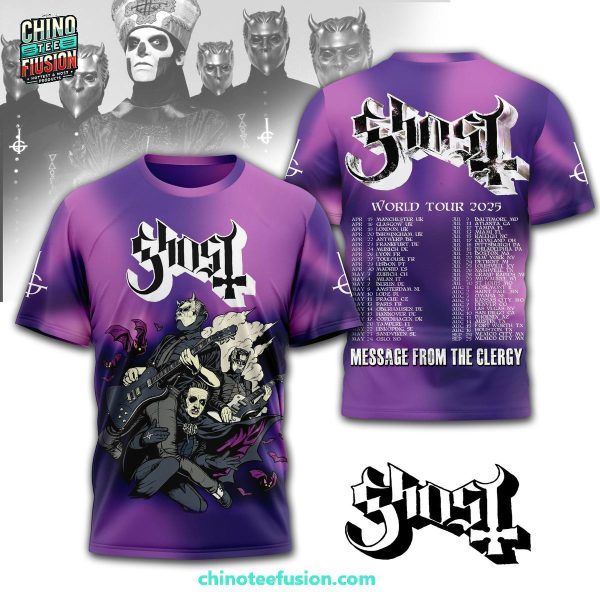 Ghost Band Massage From The Clergy World Tour 2025 3D T-Shirt