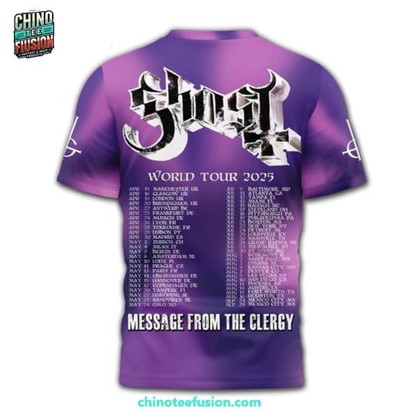 Ghost Band Massage From The Clergy World Tour 2025 3D T-Shirt