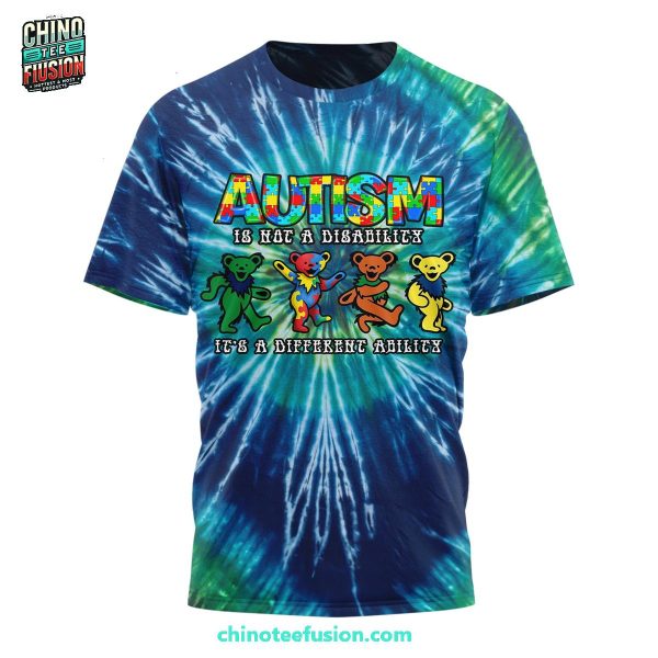 Grateful Dead AUTISM We Are All Just Dancing Bears Embrace Neurodiversity 3D T-Shirt