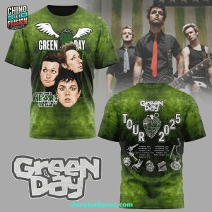 Green Day Tour 2025 Gift For Fans 3D T-Shirt