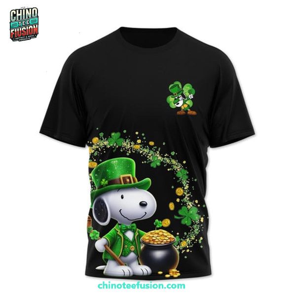 Happy St Patrick Day Feeling lucky With Snoopy 3D T-Shirt