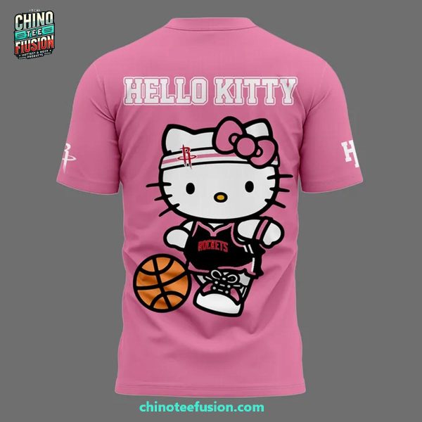 Houston Rockets x Hello Kitty Night For Fans 2025 Pink 3D T-Shirt