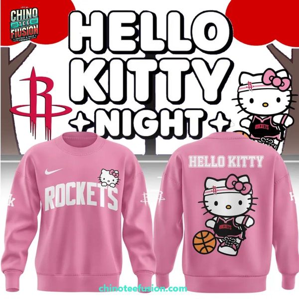 Houston Rockets x Hello Kitty Night For Fans 2025 Pink 3D T-Shirt