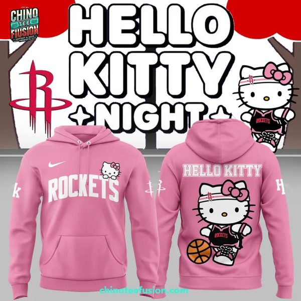 Houston Rockets x Hello Kitty Night For Fans 2025 Pink 3D T-Shirt