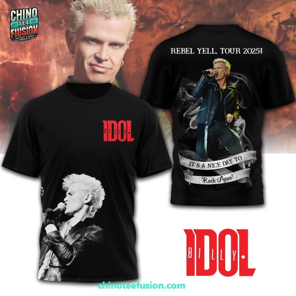 Idol Billy Rebell Yell Tour 2025 For Fans 3D T-Shirt