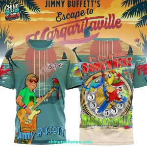 Jimmy Buffett It’s Five O’clock Somewhere Margaritaville 3D T-Shirt