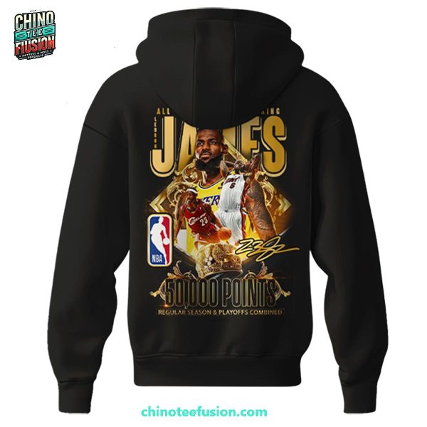 Lebron James All Hail The King 50,000 Points Regula Season & Playoffs Combined 3D T-Shirt