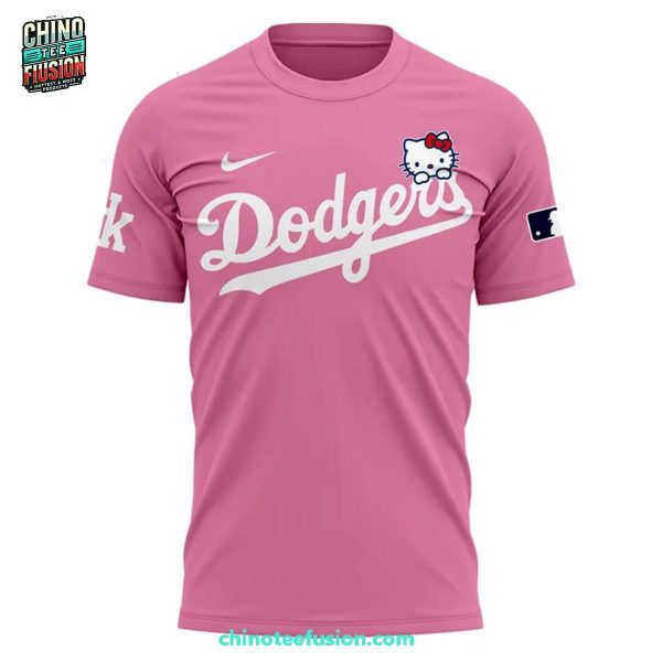 Los Angeles Dodgers x Hello Kitty Night 2025 3D T-Shirt