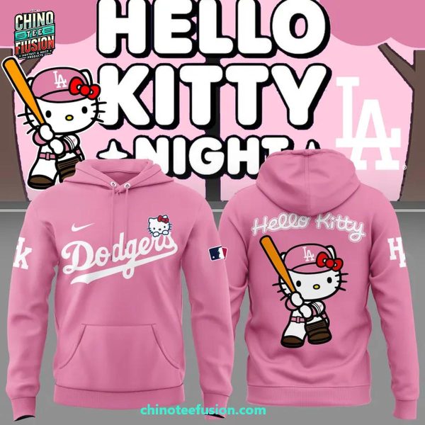 Los Angeles Dodgers x Hello Kitty Night 2025 3D T-Shirt