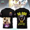 Los Angeles Lakers x Lebron James Scoringking 50,000 Points In NBA History 3D T-Shirt