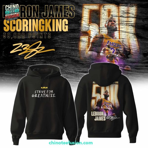 Los Angeles Lakers x Lebron James Scoringking 50,000 Points In NBA History 3D T-Shirt