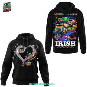 Notre Dame Fighting Irish Autism Different Is Beautiful Irish 3D T-Shirt