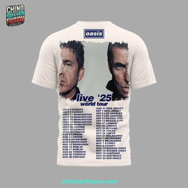 Oasis Live’5 Word Tour They’re Back 3D T-Shirt