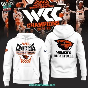 Oregon State Beavers WCC Womens Basketball Conference Tournament Champions 2025 3D T-Shirt – White