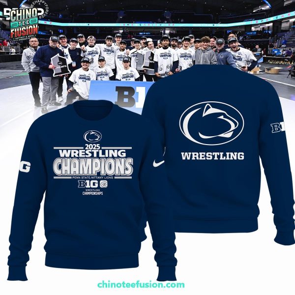 Penn State Nittany Lions 2025 Big Ten Wrestling Conference Tournament Champions 3D T-Shirt