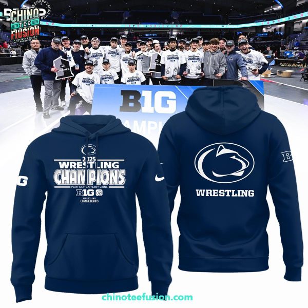 Penn State Nittany Lions 2025 Big Ten Wrestling Conference Tournament Champions 3D T-Shirt