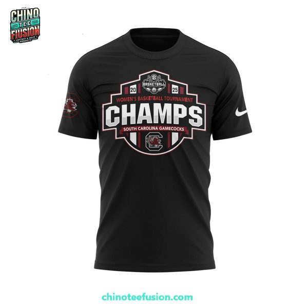 South Carolina Gamecocks Women’s Basketball Tournament Champions 2025 3D T-Shirt